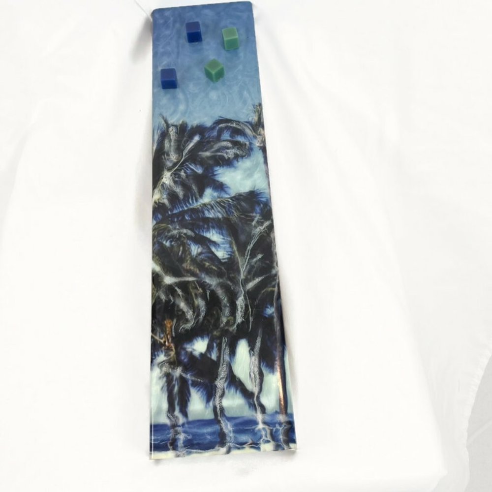 Magnetic Wall Hanging Palms Studio Vertu Blue Beach Scene Picture Art